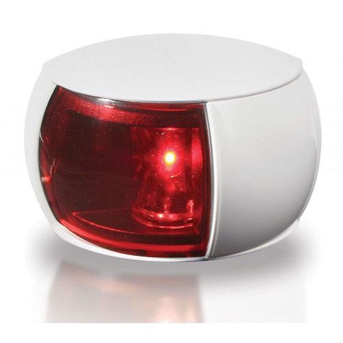Hella Compact 2NM NaviLED Port Navigation Lamp - White Shroud, Red Lens 2.5m Cable