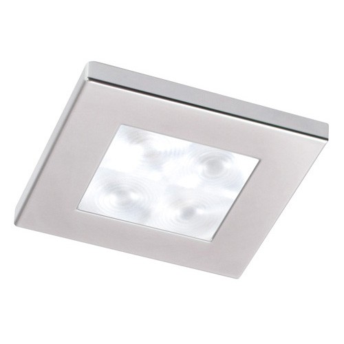 Hella 0596 and 0597 Series Square Downlights White Light LED Downlights - Spread Chrome plated rim 24V DC