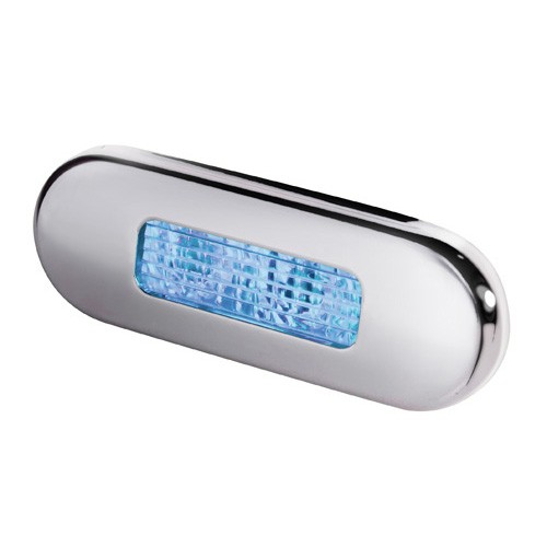 Hella Blue Light LED Step Polished stainless steel rim Lamps 10-33V DC