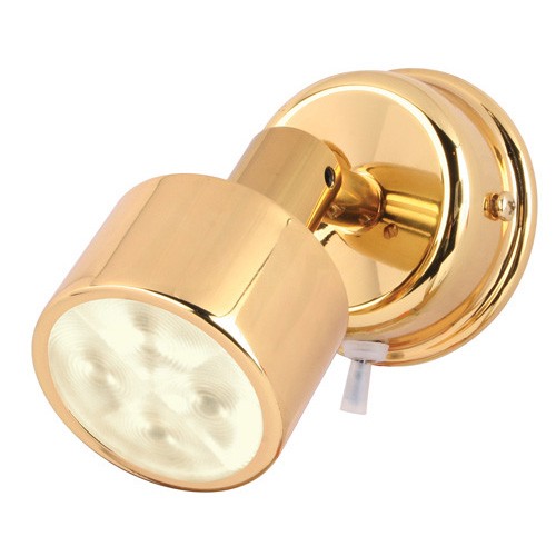Hella 0771 Series Reading Warm White Light LED Reading Lamps with Switch Gold Plated Brass Lamps 24V DC