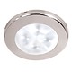Hella 9599 and 9596 Series Round Downlights White Light LED Downlights - Spread Polished stainless rim 12V DC