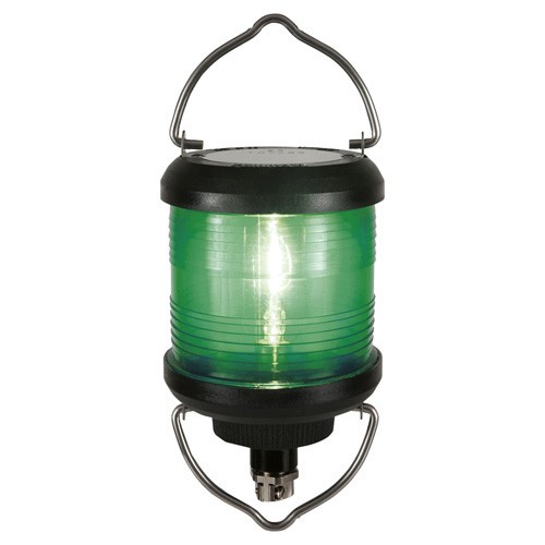 Aquasignal Series 40 Navigation Light Black Housing Hoistable All Round Green 12V