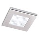 Hella 0596 and 0597 Series Square Downlights White Light LED Downlights - Spread Chrome plated rim 12V DC