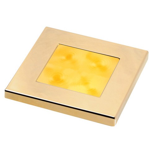 Hella Amber Light Round LED Courtesy Gold stainless steel rim Lamps 12V