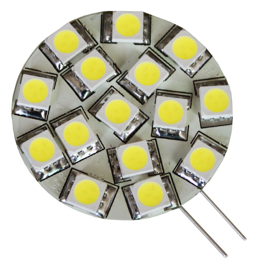 Marine LED Solutions G4 15 LEDs Small Disc Side Pins 10-30V DC