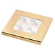 Hella Square Slim Line WHITE LIGHT SQUARE* LED Gold plated rim Lamps 12V