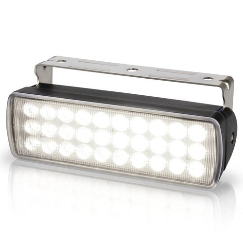Hella 0950 Series Bracket Mount Sea Hawk XL White LED Deck Lamp Spot Beam 9-33V DC Black Housing