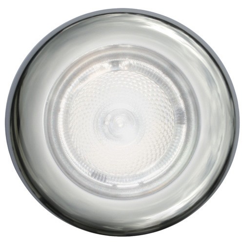 Hella 3980 Series Spot White Light LED Spot Lamps - White Ambient Ring Polished stainless steel rim Lamps 9-31V DC
