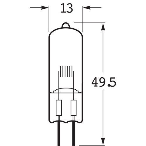 Hella Single Filament Halogen Globe for Search Lamps, 150W