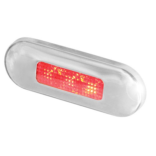 Hella Red Light LED Step Satin stainless steel rim Lamps 10-33V DC