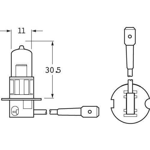 Hella H3 Premium Xenon Halogen Globe - Plus 30, Single Pack