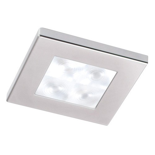 Hella 0596 and 0597 Series Square Downlights White Light LED Downlights - Spot Chrome plated rim 12V DC