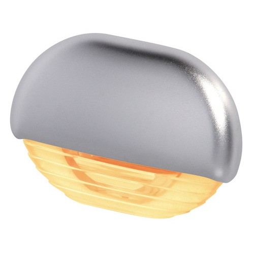 Hella Amber Light Easy Fit LED Step Satin chrome plated plastic cap Lamps 12-24V DC