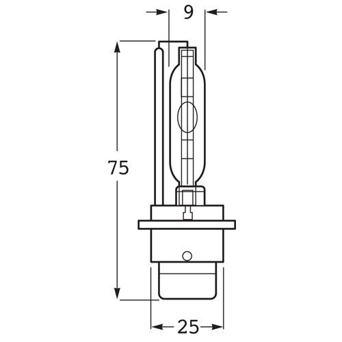 Hella Xenon Gas Discharge Globe - D2S, Colour Match (5000K), 85V, 35W