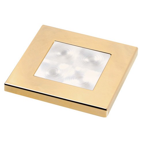 Hella Square Slim Line WARM WHITE LIGHT SQUARE* LED Gold plated rim Lamps 12V