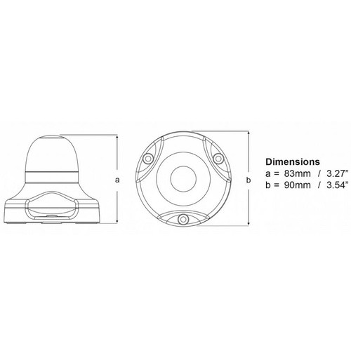 Hella NaviLED 360 2NM Red Light White Base Navigation Lamp