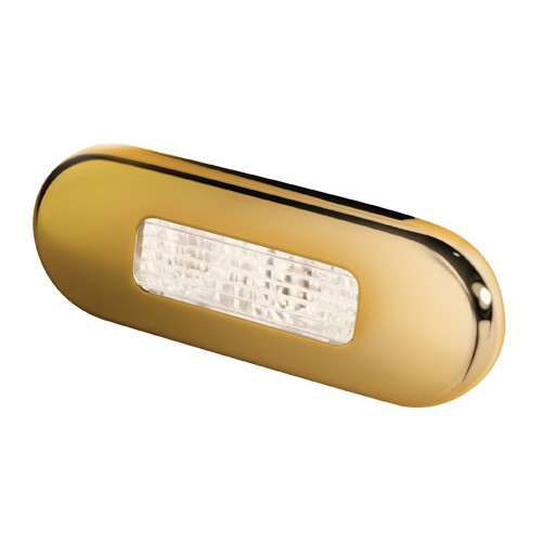 Hella Warm White Light LED Step Gold stainless steel rim Lamps 10-33V DC