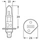 Hella H1 Premium Xenon Halogen Globe - Plus 90, Twin Pack