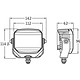 Hella Power Beam 1000 Series LED FF Work Lamp - Wide Spread, 9-33V DC
