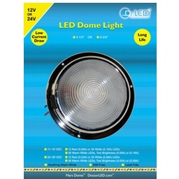 Doctor LED LED Mars Dome Light Chrome