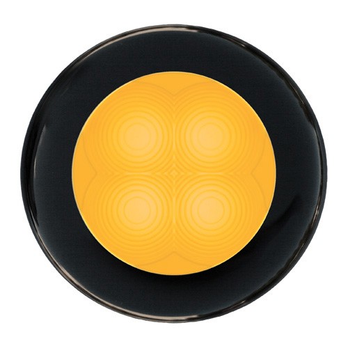 Hella Amber Light Round LED Courtesy Black plastic rim 12V