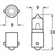Hella Transverse Filament Halogen Globe, 12V, 20W