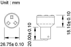 Marine LED Solutions BA15S 6 LEDs END 8-30V DC