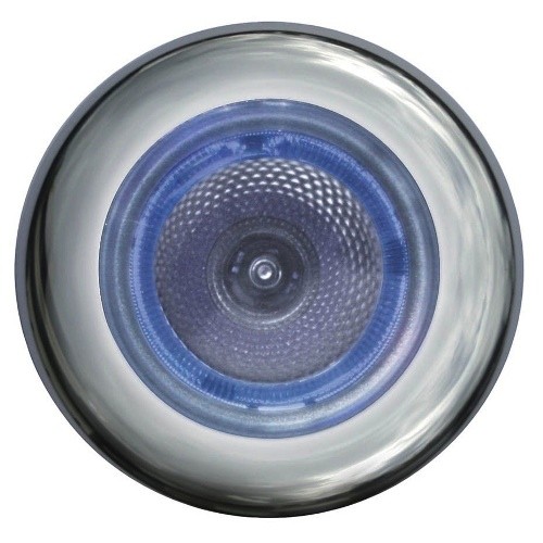 Hella 3980 Series Spot White Light LED Spot Lamps - Blue Ambient Ring Satin stainless steel rim Lamps 9-31V DC