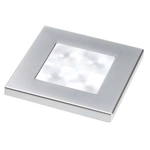 Hella Square Slim Line WHITE LIGHT SQUARE* LED Satin chrome plated rim Lamps 12V