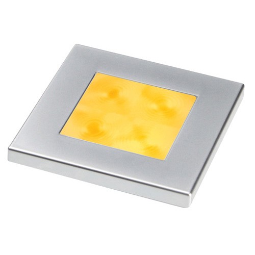 Hella Amber Light Round LED Courtesy Satin stainless steel rim Lamps 12V