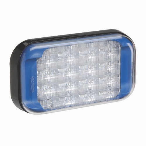Narva 9-33 Volt High Powered L.E.D Warning Lamp (Blue) with 5 Flash Patterns, 0.5m Hard-Wired Cable and Black Base fitted with Deutsch Connector