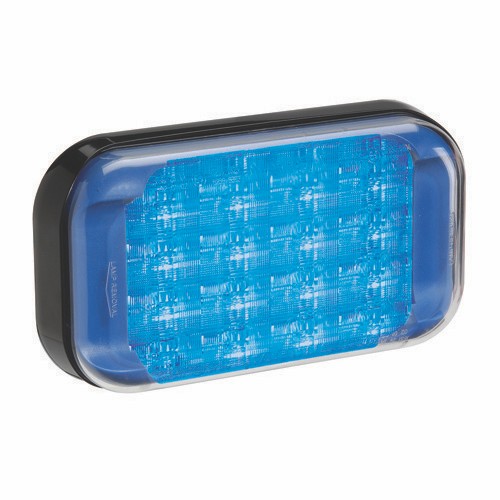 Narva 9-33 Volt High Powered L.E.D Warning Lamp (Blue) with 5 Flash Patterns, 0.5m Hard-Wired Cable and Black Base