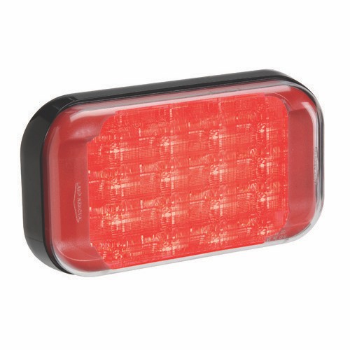 Narva 9-33 Volt High Powered L.E.D Warning Lamp (Red) with 5 Flash Patterns, 0.5m Hard-Wired Cable and Black Base