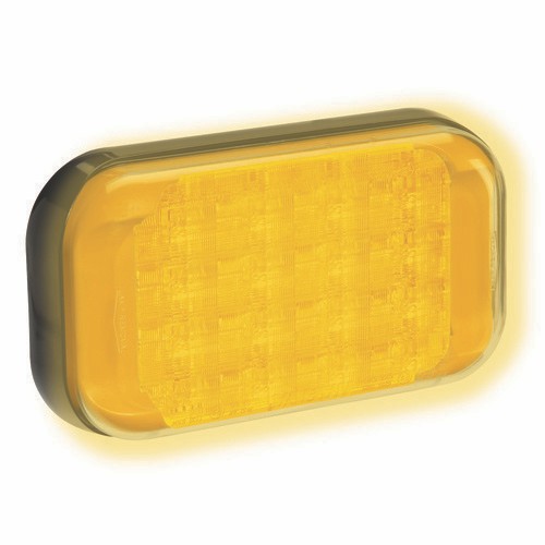 Narva 9-33 Volt High Powered L.E.D Warning Lamp (Amber) with 5 Flash Patterns, 0.5m Hard-Wired Cable and Black Base fitted with Deutsch Connector