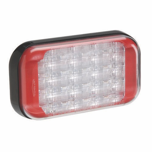 Narva 9-33 Volt High Powered L.E.D Warning Lamp (Red) with 5 Flash Patterns, 0.5m Hard-Wired Cable and Black Base