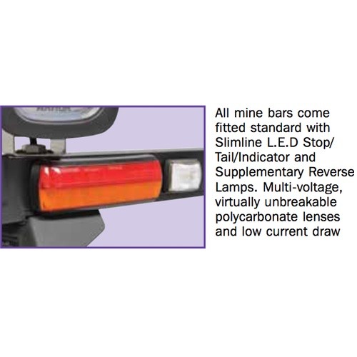 Narva 12/24 Volt L.E.D Light Box Mine Bar - 1.2m with L.E.D Work Lamps (Flood Beam - 1800 Lumen)