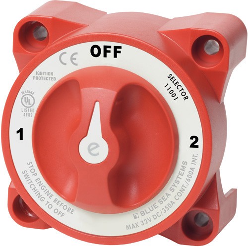 Blue Sea Systems e-Series Selector 3 Position Battery Switch with AFD