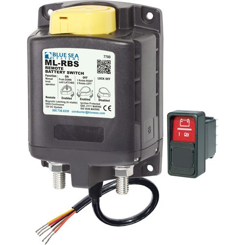 Blue Sea Systems ML-RBS Remote Battery Switch with Manual Control - 12V DC 500A