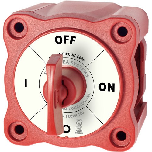 Blue Sea Systems m-Series Mini On-Off Battery Switch with Key - Red