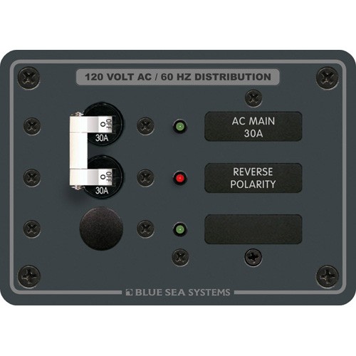 Blue Sea Systems Traditional Metal Panel - AC Main + 1 Positions