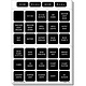 Blue Sea Systems Waterproof DC Label Kit - 120 Black Square Labels