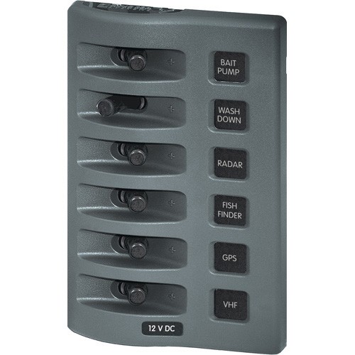 Blue Sea Systems WeatherDeck 12V DC Waterproof Fuse Panel -  6 Positions