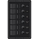 Blue Sea Systems Water Resistant Circuit Breaker Panel 6 Position-Black