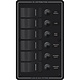 Blue Sea Systems Water Resistant Circuit Breaker Panel 6 Position-Black