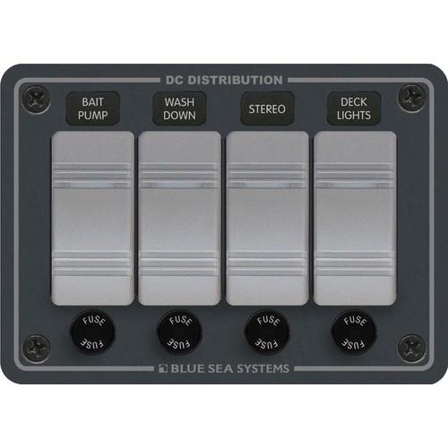 Blue Sea Systems Contura Water Resistant 12V DC Panel - 4 Position