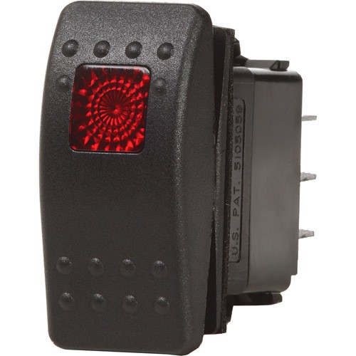 Blue Sea Systems Contura II Switch DPDT Black - (Momentary ON)-OFF-ON