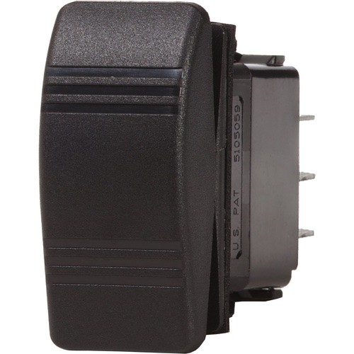Blue Sea Systems Contura Switch DPDT Black - (Momentary ON)OFF(Momentary ON)