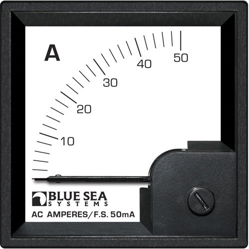 Blue Sea Systems AC DIN Ammeter 0-50A with Coil