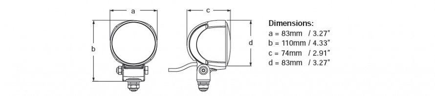 Hella Module 70 - Generation IV LED Worklamp - Long Range - Black Housing - 9-33V DC