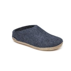 Glerups Open Heel -Denim Coloured with Leather Sole